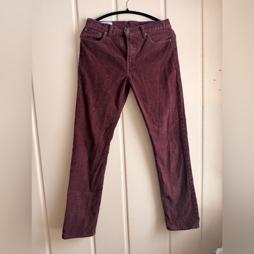 GAP Men's Burgundy Corduroy Pants